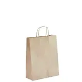 Sac kraft brun poignées torsadées 24 x 10 x 31 cm - Sac papier kraft - Paquet de 200 - Sacs kraft brun poignées torsadées