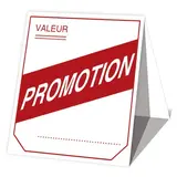 Étiquette chevalet PROMOTION 54 x 120 mm - Etiquette promo - Lot de 500 - Étiquettes chevalets