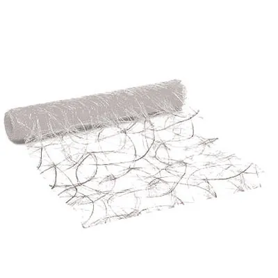 Chemin de table Sizoweb 60 cm x 25 m - Chemin de table intissé - Argent - Chemins de table jetables, Sets de table papier