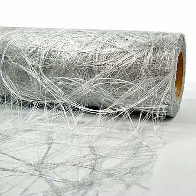 Chemin de table Sizoweb 60 cm x 25 m - Chemin de table intissé - Argent - Chemins de table jetables, Sets de table papier-2