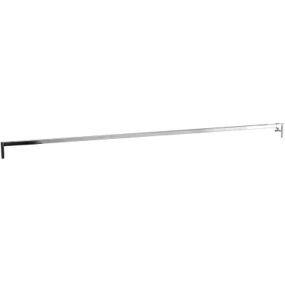 Barre de penderie coulissante - Traverse penderie carrée Section 25 x 25 mm L 196 à 380 cm Acier galvanisé - Faitière penderie - Penderies et accessoires pour parasol