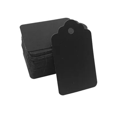 Étiquette américaine cartonnée noire 30 x 50 mm - Paquet de 500 - Etiquettes américaines