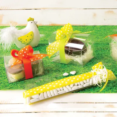 Ballotin transparent 10 x 7 x 7,5 cm PVC - Ballotin chocolats vide - Lot de 10 - Ballotins chocolats vides-2