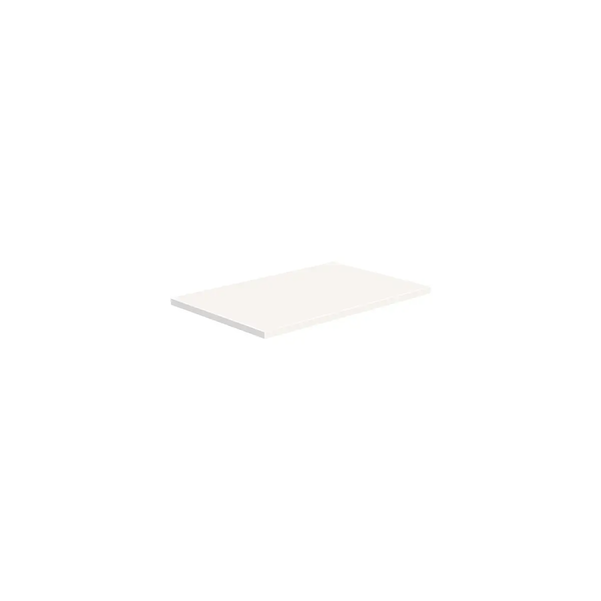 Tablette droite bois mélaminé chant PVC 60 x 40 cm ép. 18 mm - Blanc - Lot de 2 - Tablettes Bois mélaminé