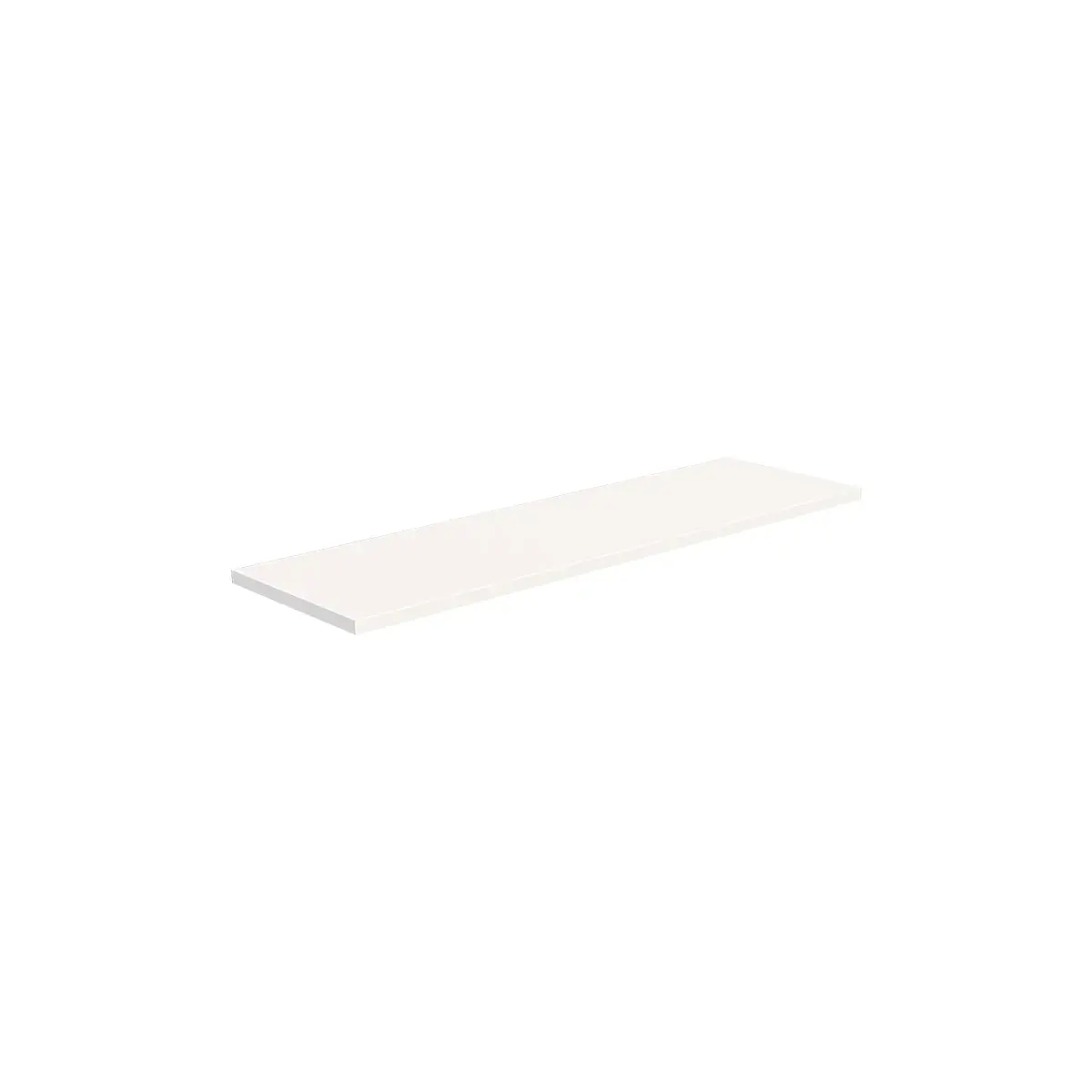 Tablette droite bois mélaminé chant PVC 100 x 30 cm ép. 18 mm - Blanc - Lot de 2 - Tablettes Bois mélaminé