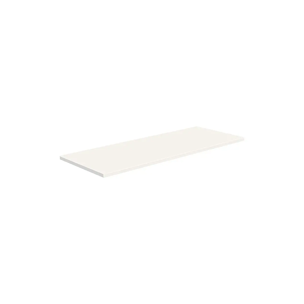 Tablette droite bois mélaminé chant PVC 100 x 40 cm ép. 18 mm - Blanc - Lot de 2 - Tablettes Bois mélaminé