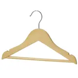Cintre bois naturel avec barre et encoches 34 cm - Cintre bébé - Cintre enfant - Lot de 6 - Cintres enfants