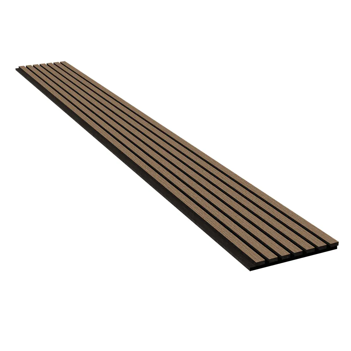 Panneau tasseau acoustique mural MDF chêne foncé 260 × 28 cm - Paquet de 2 - Fonds Bois-3