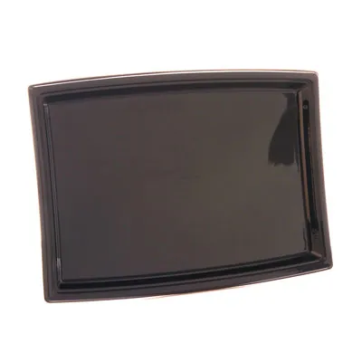 Plateau traiteur plastique noir 35 x 24 cm - Plateau buffet - Plateau terrine - Lot de 5 - Plateaux de service, Plats jetables