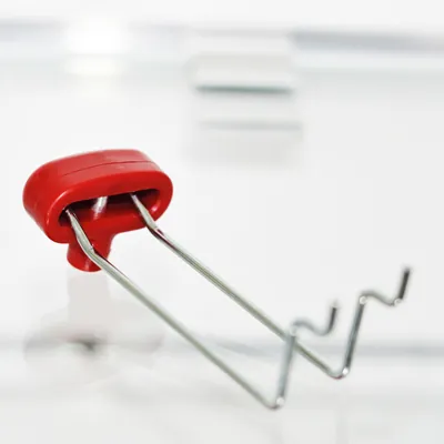 Antivol pour broche double magasin Ø 5 à 8 mm rouge – Stop broche – Paquet de 20 - Portiques, macarons antivol et accessoires-3