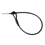 Cable boucle en inox,long.17cm, coloris noir, gainage pvc - Portiques, macarons antivol et accessoires