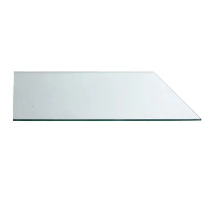 Tablette transparente verre trempé pour rayonnage magasin 120 x 20 cm, ép. 6 mm - Verre clair - Lot de 2 - Tablettes Verre