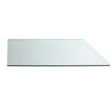Tablette transparente verre trempé pour rayonnage magasin 120 x 40 cm, ép. 6 mm - Verre clair - Lot de 2 - Tablettes Verre