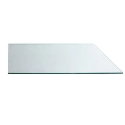 Tablette transparente verre trempé pour rayonnage magasin 66,5 x 20 cm, ép. 8 mm - Verre clair - Lot de 2 - Tablettes Verre