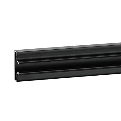 Profil aluminium - Insert aluminium pour panneau rainuré L 120 cm noir laqué - Profils aluminium