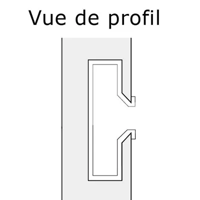 Profil aluminium - Insert aluminium pour panneau rainuré L 120 cm noir laqué - Profils aluminium-2