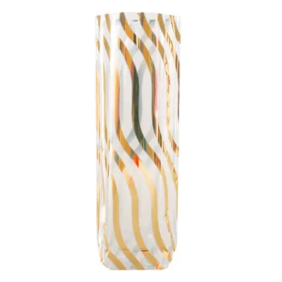 Sachet polypro fond PP Serpentin Or 10 x 22 cm 35µ - Sachet confiserie - Sachet bonbons - Lot de 100 - Sachets bonbon, Sachets confiserie
