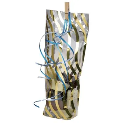Sachet polypro fond PP Serpentin Or 10 x 22 cm 35µ - Sachet confiserie - Sachet bonbons - Lot de 100 - Sachets bonbon, Sachets confiserie-2