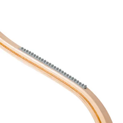 Cintre bois naturel épaules antidérapantes 45 cm - Cintre plat - Cintre chemise - Lot de 50 - Cintres bois-2
