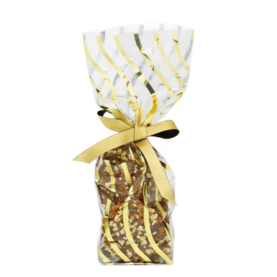 Sachet polypro fond PP Serpentin Or 10 x 22 cm 35µ - Sachet confiserie - Sachet bonbons - Lot de 100 - Sachets bonbon, Sachets confiserie-4