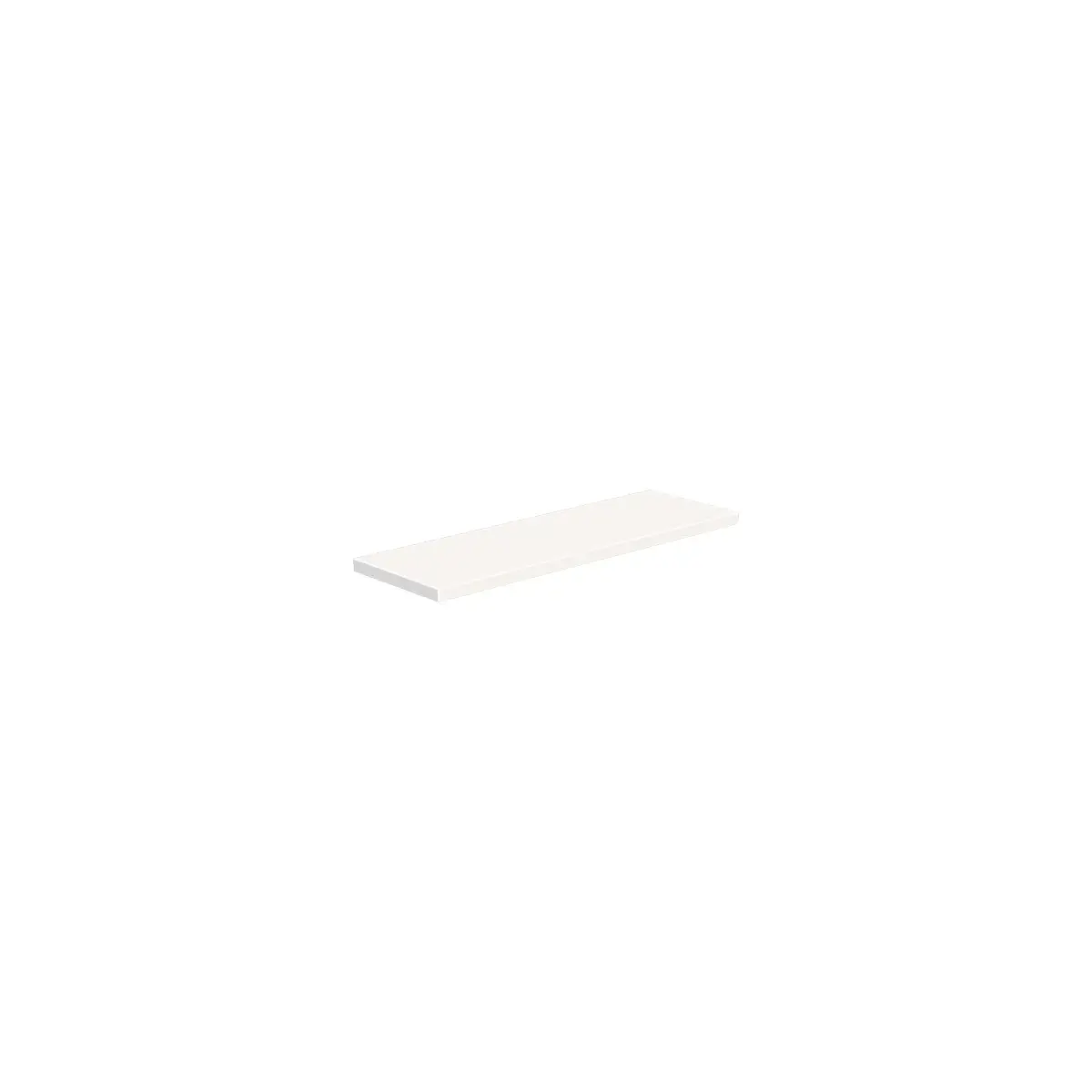 Tablette droite bois mélaminé chant PVC 60 x 20 cm ép. 18 mm - Blanc - Lot de 2 - Tablettes Bois mélaminé