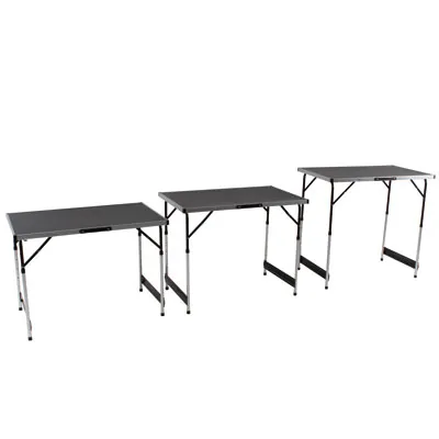 Lot de 3 tables pliantes multifonctions en aluminium pour marché - Tables de marché, étals de marché-3