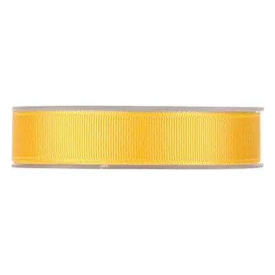 Ruban gros grain jaune 25 mm x 20 m coton - Rubans tissu, Cordons