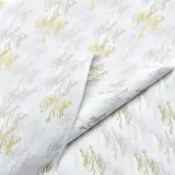 Papier de soie blanc imprimé or Plaisir d'offrir 18g/m² 50 x 75 cm, 120 feuilles - Papiers de soie
