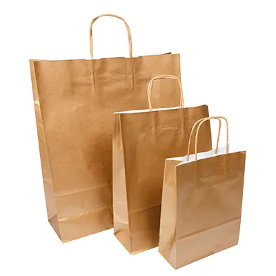 Sac kraft bronze à poignées torsadées 36+12x41cm 100g/m² (x50) - Sacs kraft métallisés poignées torsadées-4
