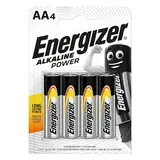 Pack 4 Piles alcalines AA LR6 Energizer Alkaline Power 1,5V 2,7A - Piles