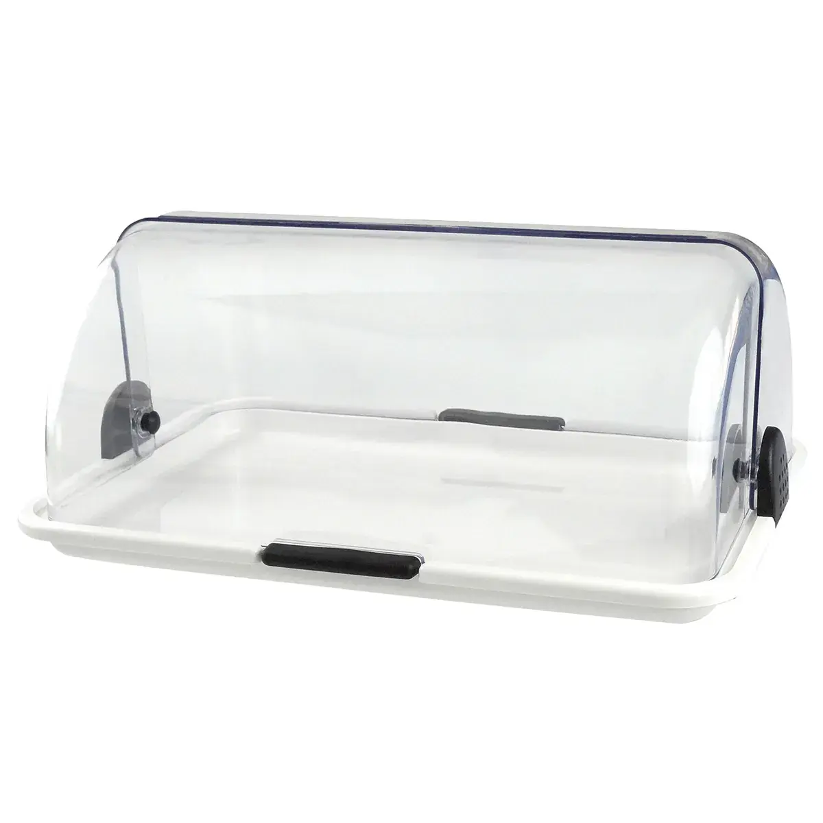 Boîte à pain transparente avec couvercle coulissant L 46,5 x P 31 x H 19,5 cm - Vitrines alimentaires-2