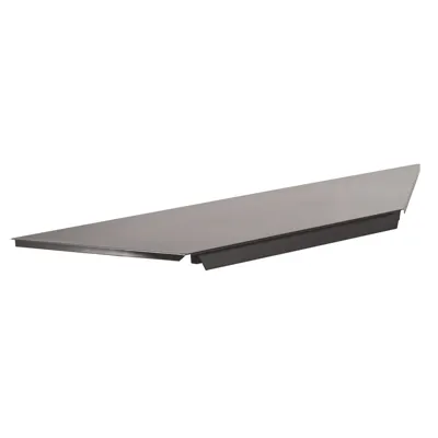 Tablette tôle d'angle intérieur pour gondole P 30 cm - Gris métallisé - Ligne Store gris métallisé pas de 25 mm