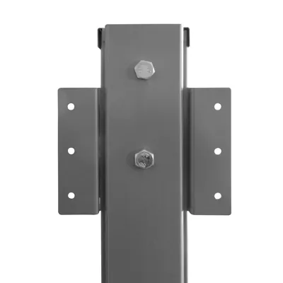 Fixation sur montant pour panneau bois - Ligne Store gris métallisé pas de 50 mm-2
