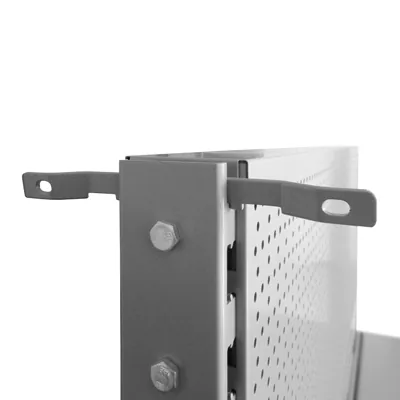 Fixation sur montant pour panneau bois - Ligne Store gris métallisé pas de 50 mm-3