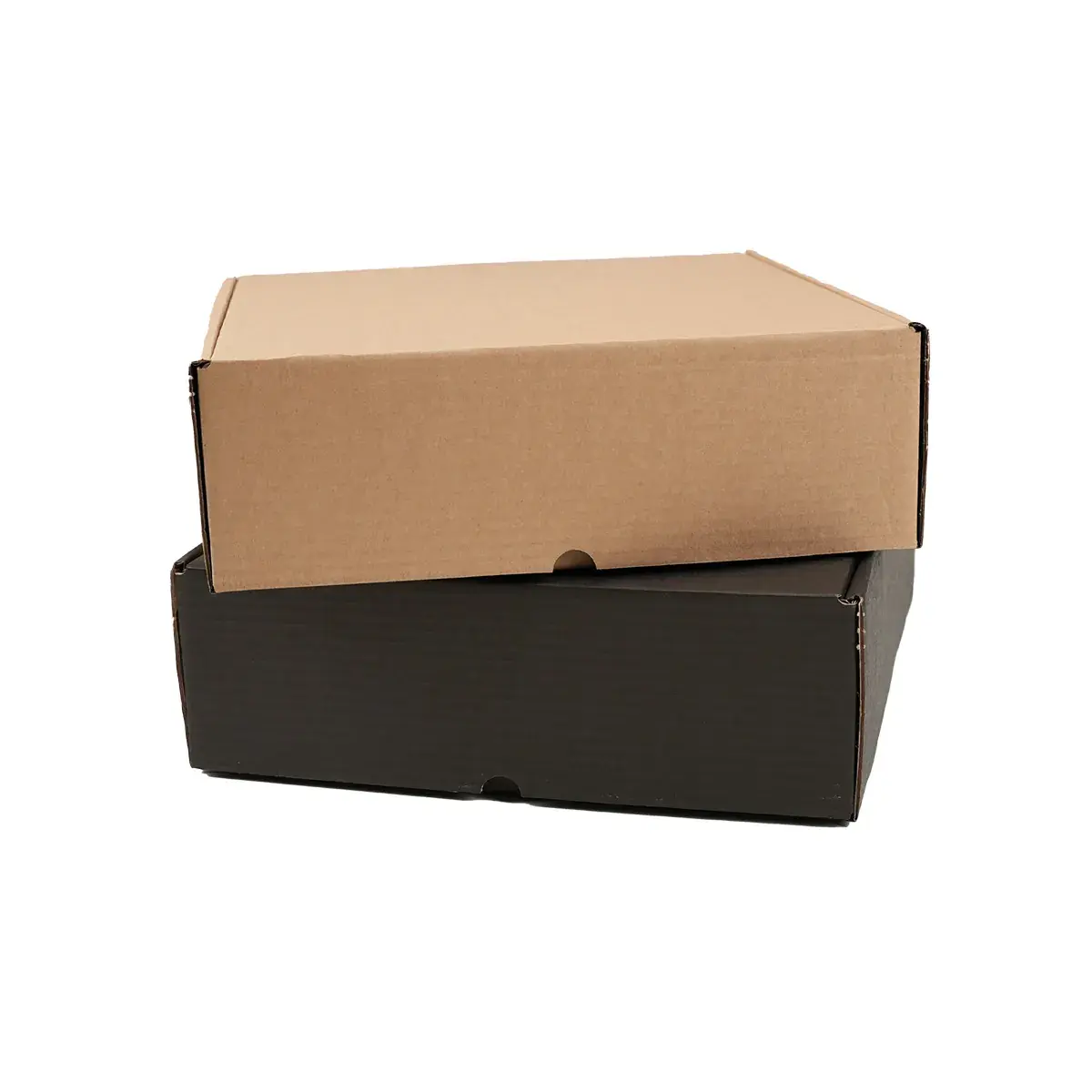 Boîte carton réversible brun / noir 32 + 33 x 10,5 cm - Carton d'expédition - Lot de 20 - Boites cadeaux carton pliables