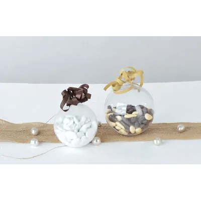Boule transparente ø 12 cm à remplir - Boule plexiglas - Boule de Noël transparente - Lot de 12 - Accessoires et Objets déco-3