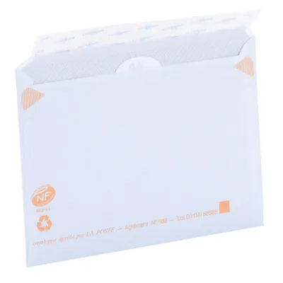 Enveloppe blanche C6 114 x 162 mm précasées 80g La Couronne - Paquet de 50 - Enveloppes blanches-4