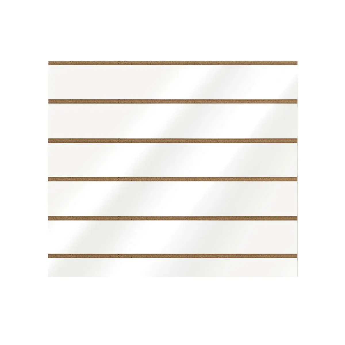 Panneau rainuré blanc laqué brillant 96,2 x 80 cm - MDF 18mm - entraxe 15 cm - Panneaux rainurés