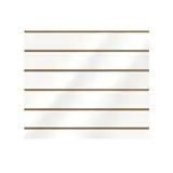 Panneau rainuré blanc laqué brillant 96,2 x 80 cm - MDF 18mm - entraxe 15 cm - Panneaux rainurés
