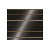 Panneau rainuré noir laqué brillant 96,2 x 80 cm - MDF 18mm - entraxe 15 cm - Panneaux rainurés