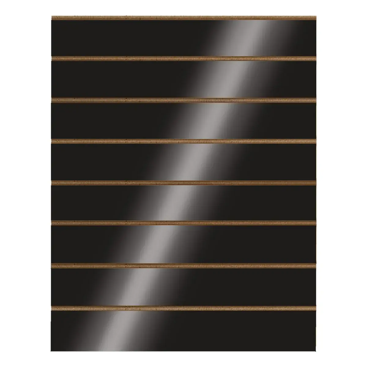 Panneau rainuré entraxe 15 cm 120 x 96,2 cm ép. 18 mm MDF - Noir laqué – Lot de 2 - Panneaux rainurés