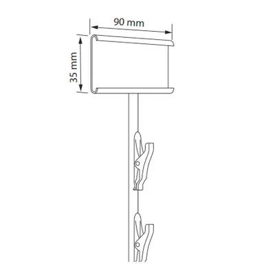 Tige cross-merchandising pince métal - Stop Rayon-4