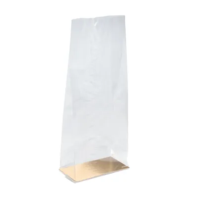 Sachet transparent fond carton or / argent 23 x 11 x 57 cm OPPC 35µ - Sachet confiserie - Sachet bonbons - Lot de 100 - Sachets bonbon, Sachets confiserie