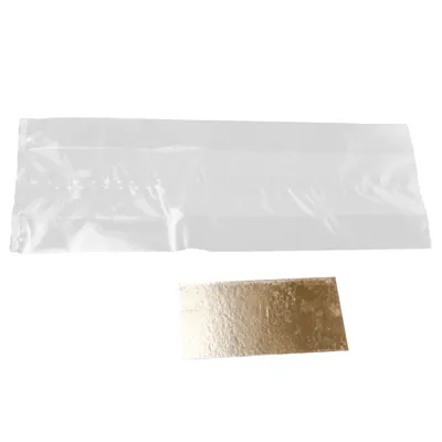 Sachet transparent fond carton or / argent 23 x 11 x 57 cm OPPC 35µ - Sachet confiserie - Sachet bonbons - Lot de 100 - Sachets bonbon, Sachets confiserie-2