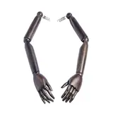 Bras homme articulés en bois pour mannequin et buste - Brun - Bustes couture, torses couture
