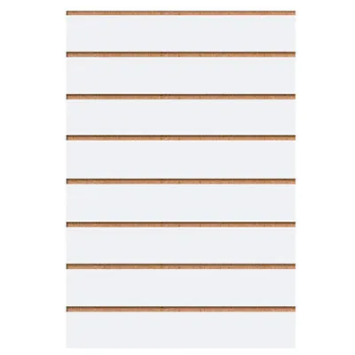 Panneau rainuré entraxe 15 cm 120 x 76,5 cm ép. 18 mm MDF - Blanc – Lot de 2 - Panneaux rainurés