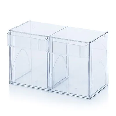 Bac 2 tiroirs basculants transparent 60 x 29,9 x 35,3 cm - Bac-tiroir basculant - Bloc 2 tiroirs basculants - Blocs tiroirs