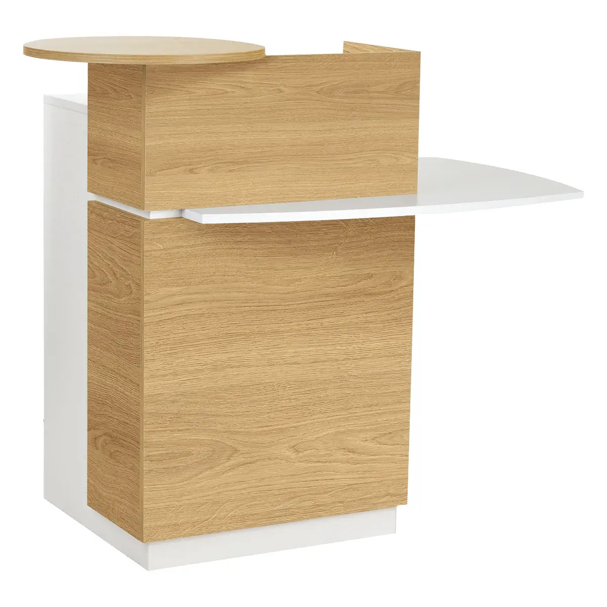 Tablette d'angle PMR pour comptoir magasin blanc 95 x 74 cm - Comptoir Global-3