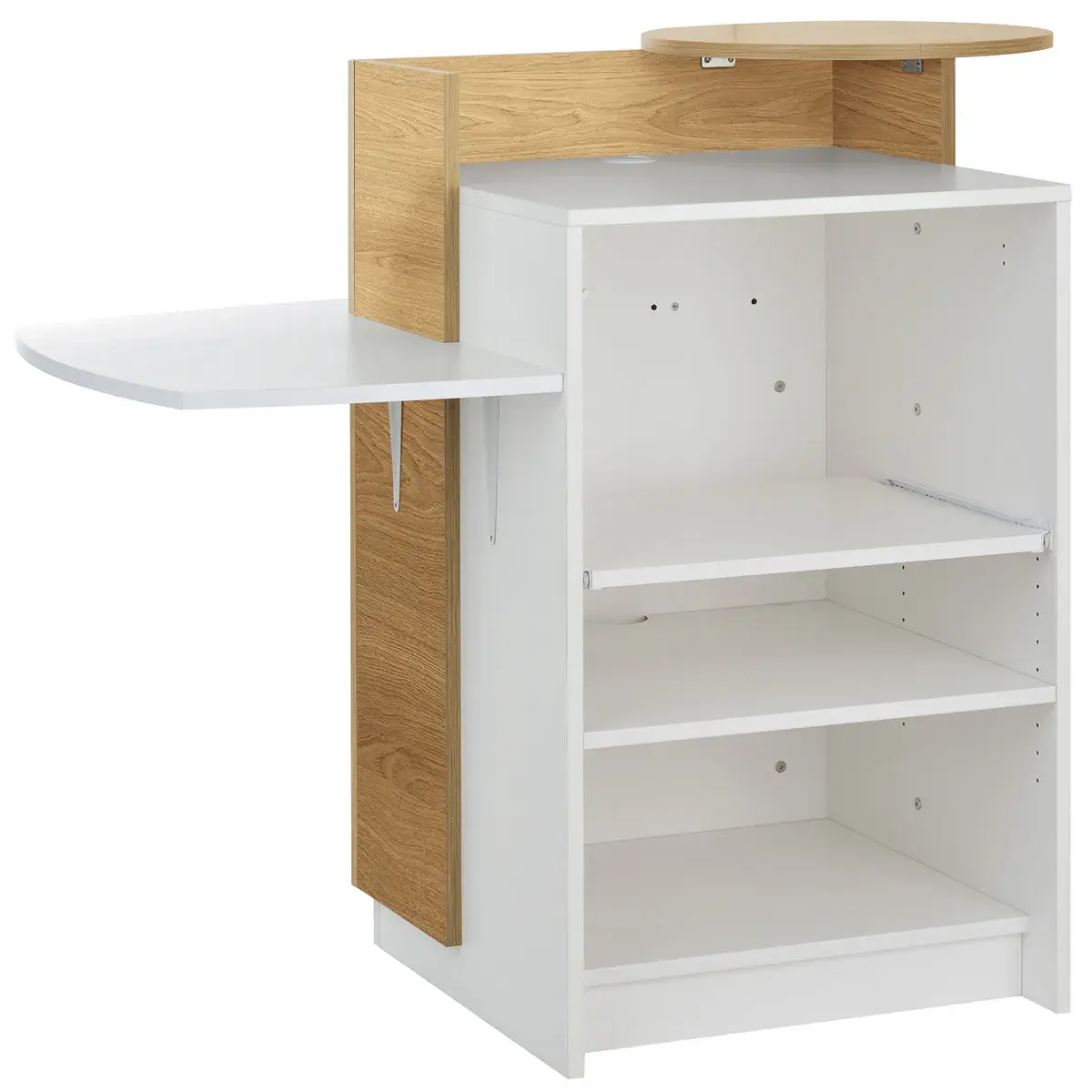 Tablette d'angle PMR pour comptoir magasin blanc 95 x 74 cm - Comptoir Global-4