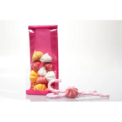 Sachet SOS Rose fond PP 8 x 4 x 20 cm - Sachet confiserie - Sachet bonbons - Lot de 50 - Sachets bonbon, Sachets confiserie-2